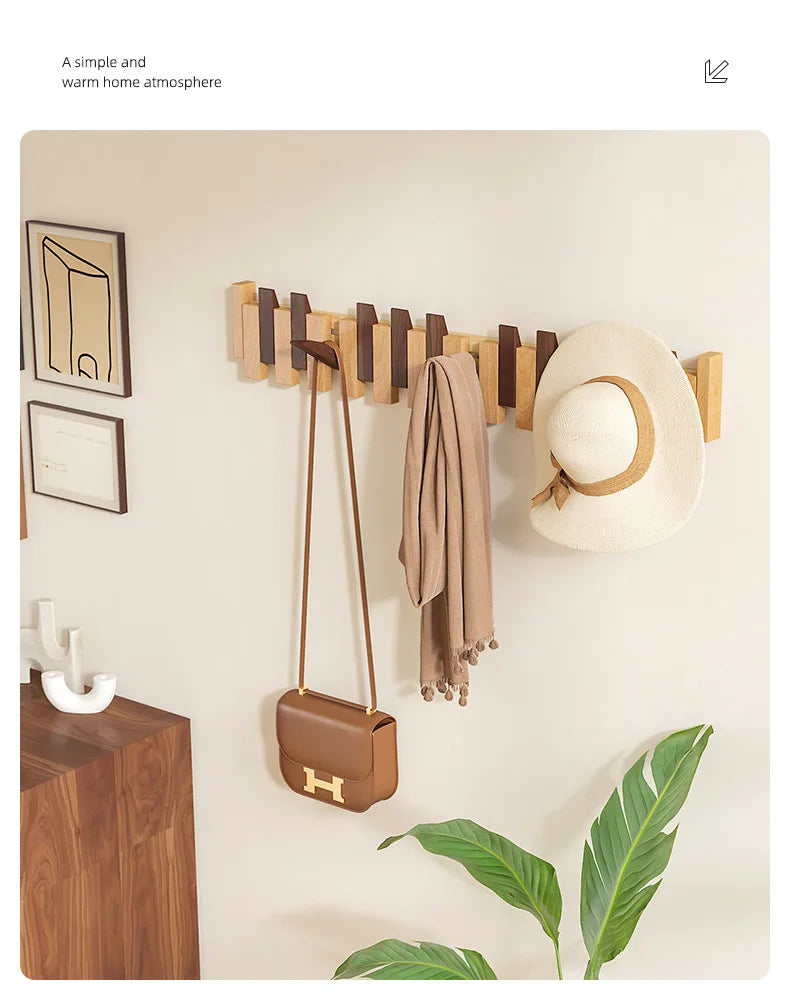 Wooden Piano Key Clothing Hooks