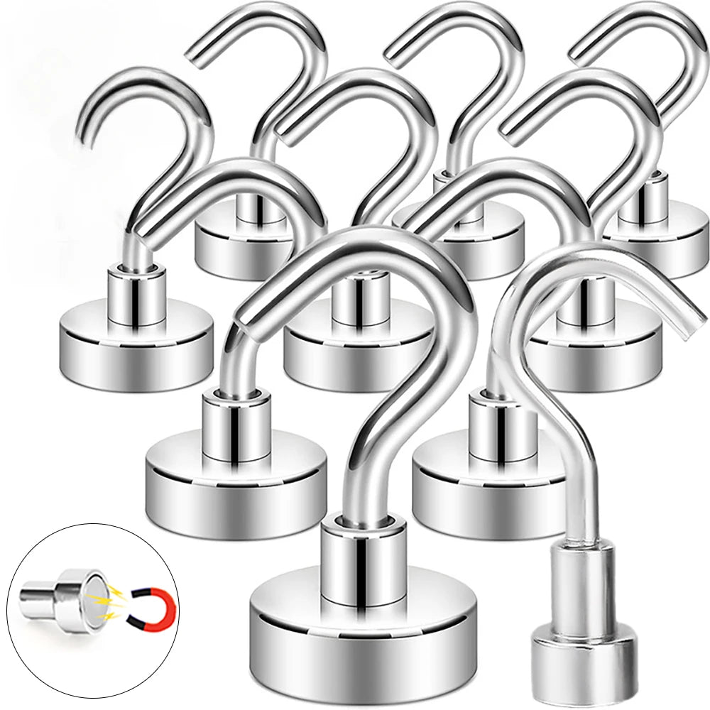 Minimalist Heavy-Duty Magnetic Hook Set
