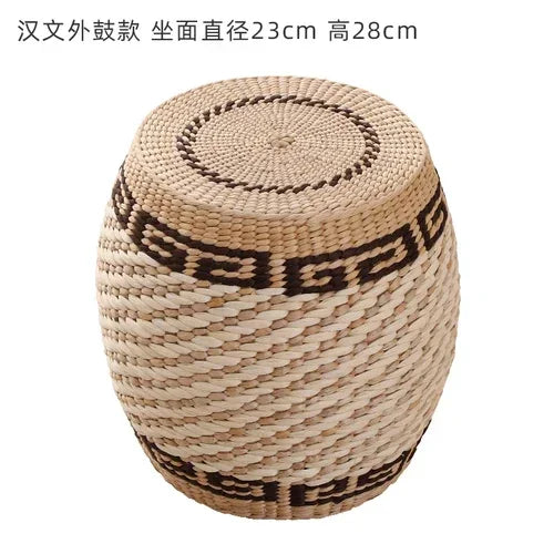 Tight Weave Sofa Seat Sturdy Sitting Stool Pine Shoe Changing Bench High Load-bearing Small Stools Suitable for Living Room