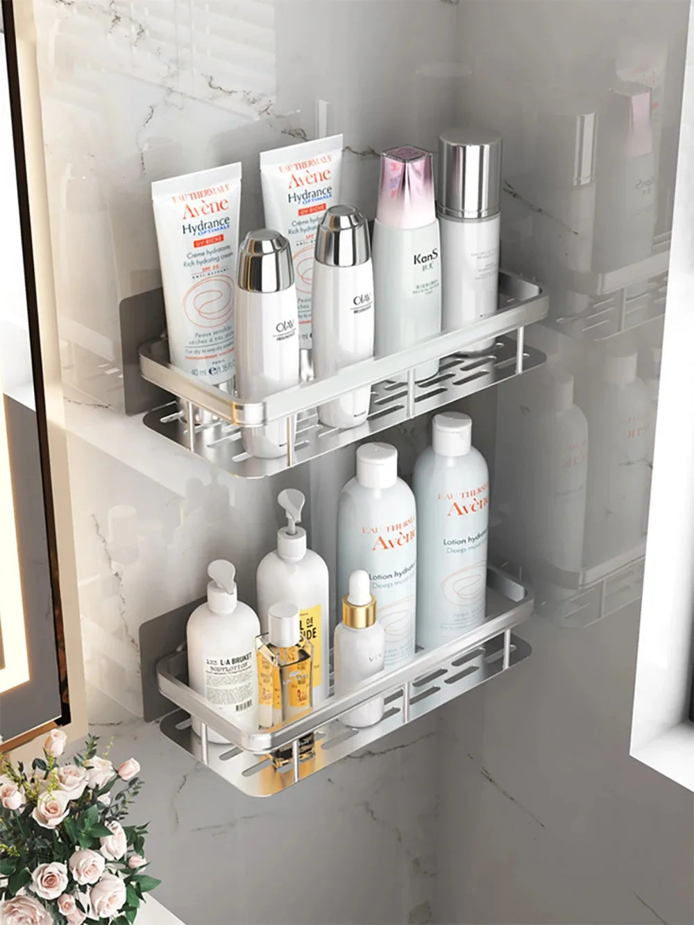 Bathroom Corner Shampoo Storage Organizer