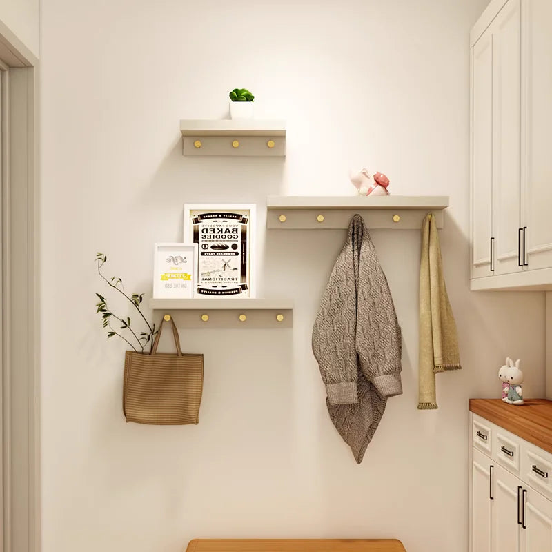Space-Saving Wooden Coat Rack