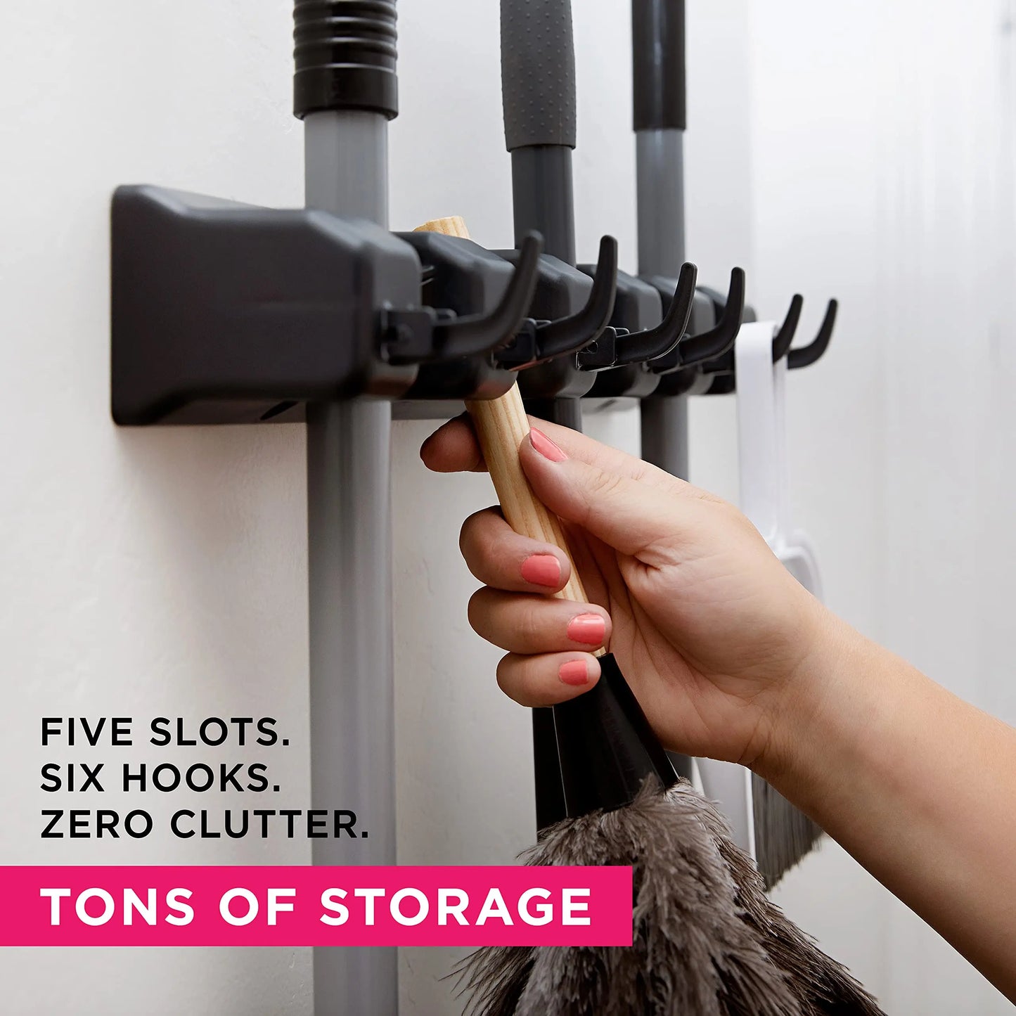 Multi-Functional Wall Mop & Broom Holder