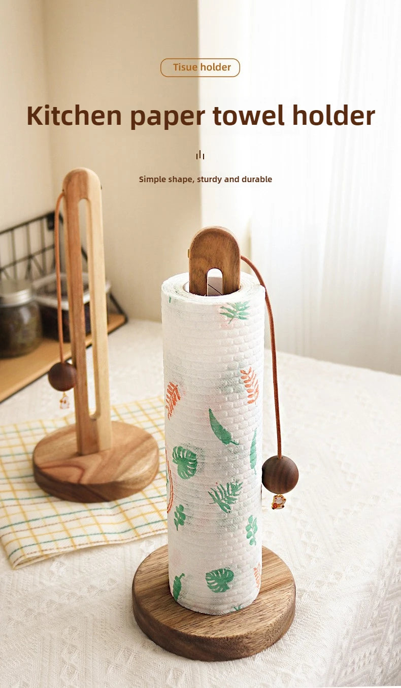 Solid Wood Paper Towel Holder