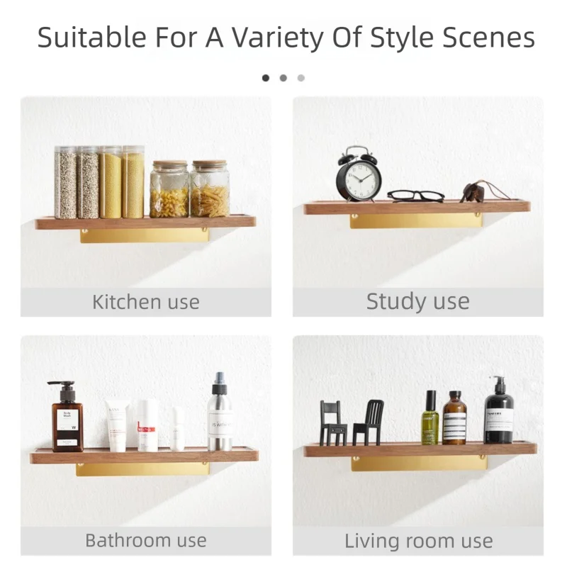 Walnut Wall-Mounted Storage Rack