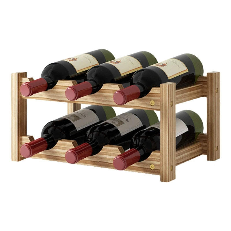 Standing Wooden Wine Rack Organizerr