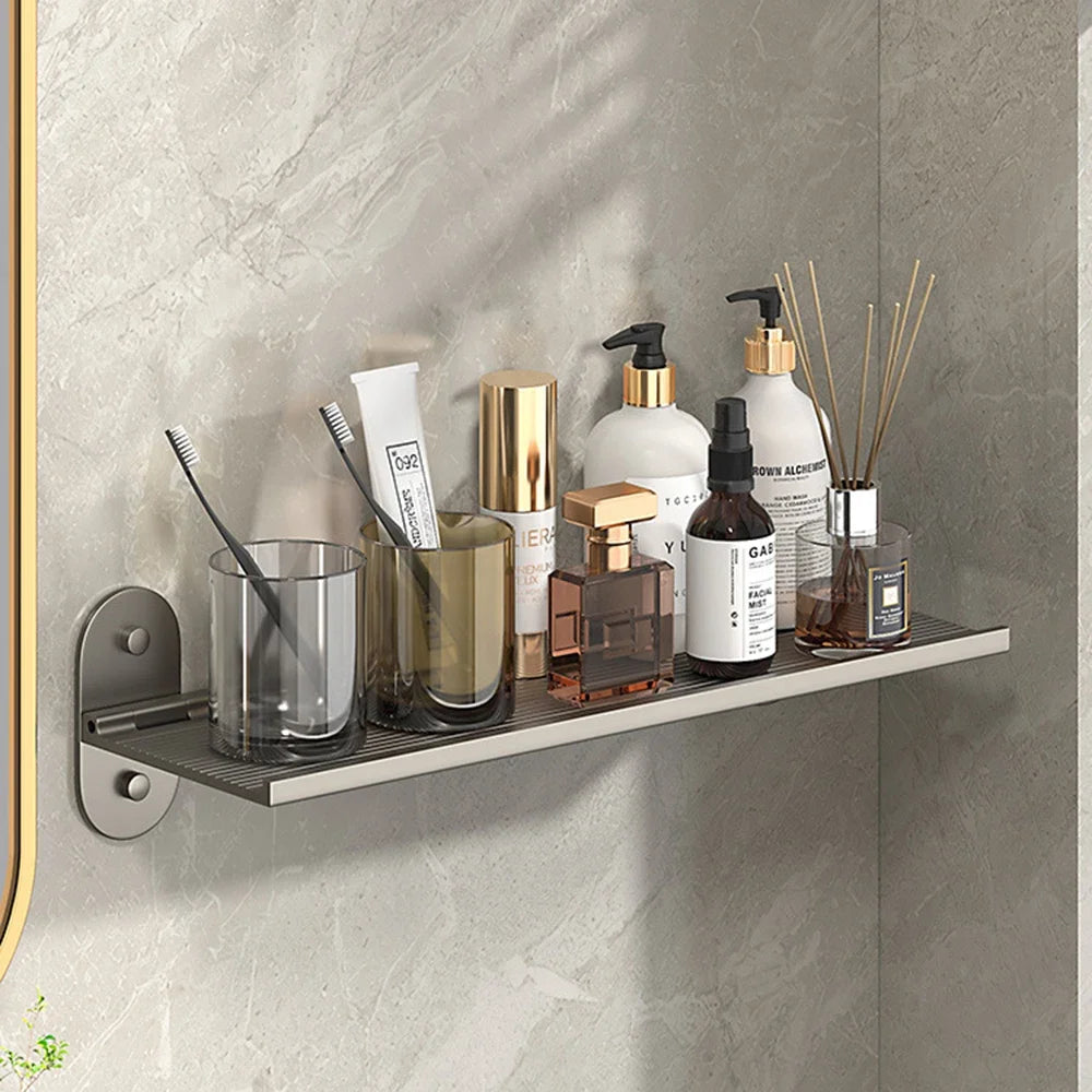 Foldable Aluminium Bathroom Wall Shelf