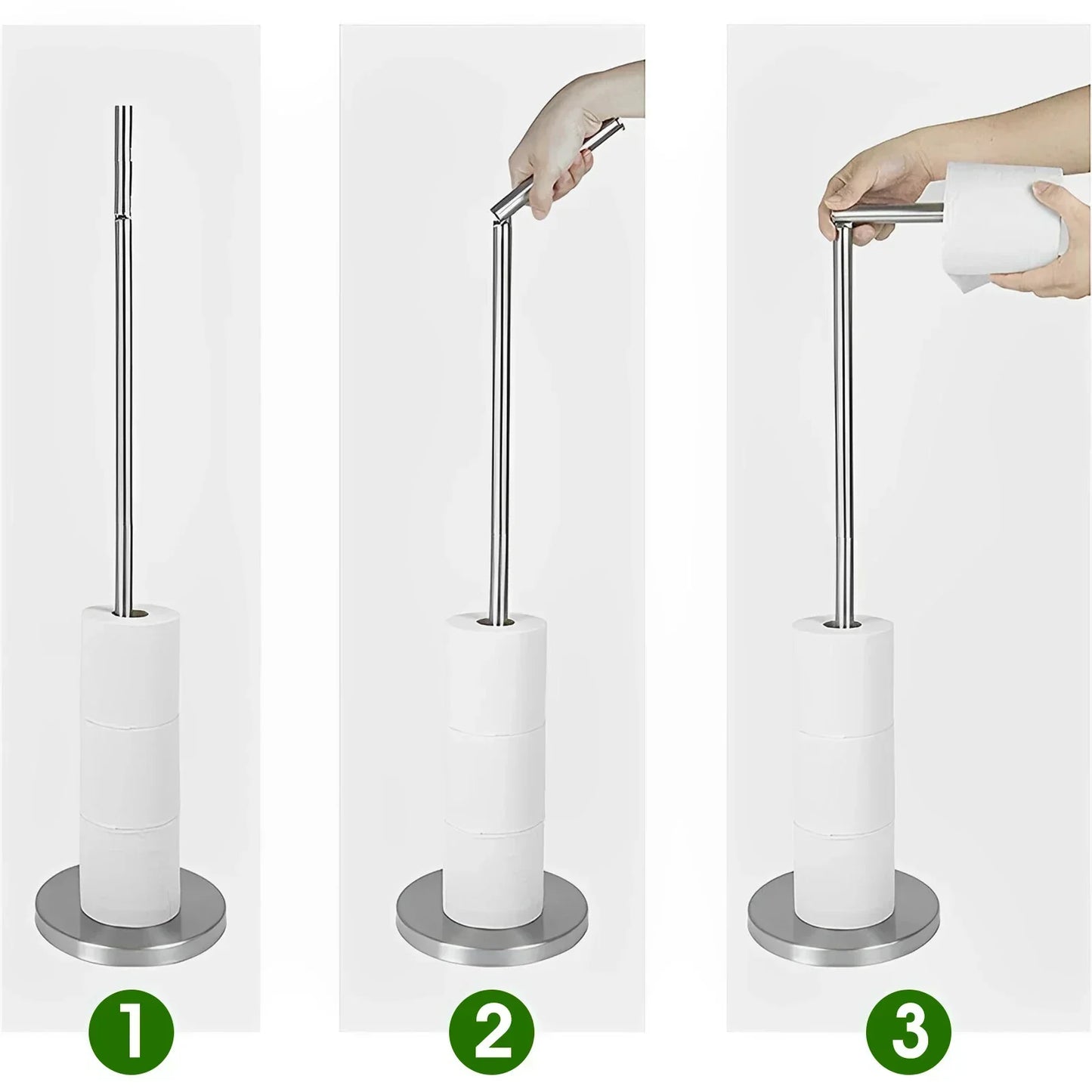 Stainless Steel Floor Paper Holder
