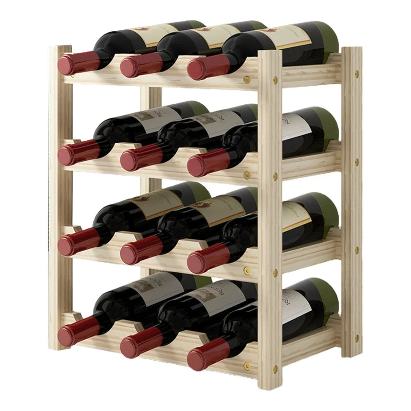 Standing Wooden Wine Rack Organizerr
