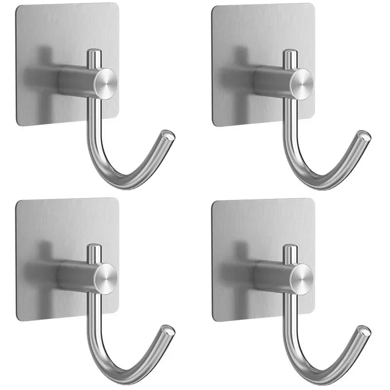 Modern Stainless Steel Adhesive Robe Hooks