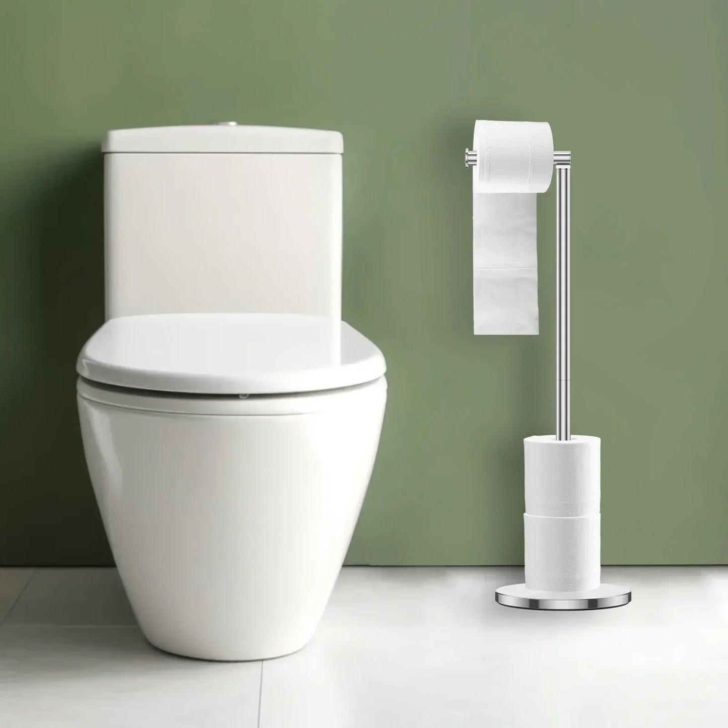 Stainless Steel Floor Paper Holder