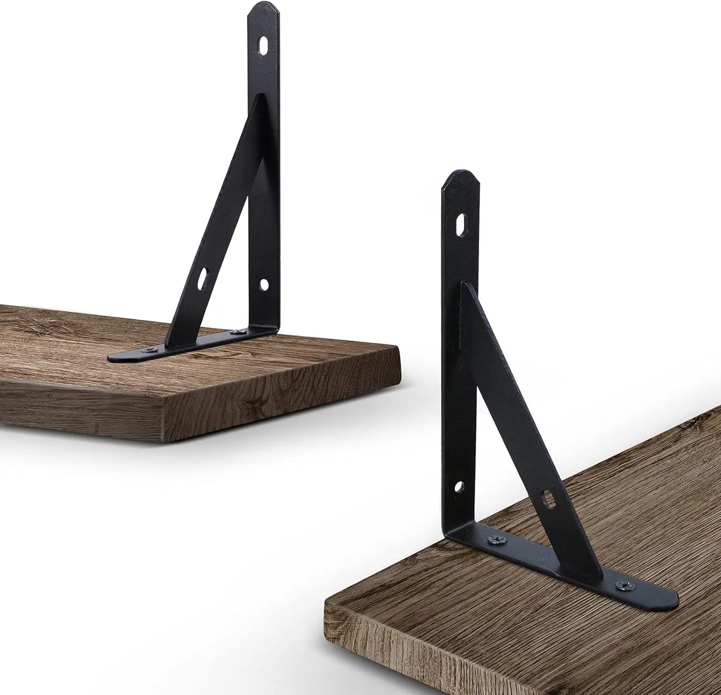 Rustic Wood Corner Floating Shelves