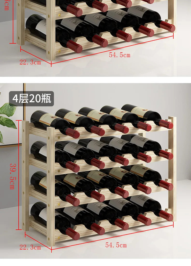 Solid Wood Wine Rack