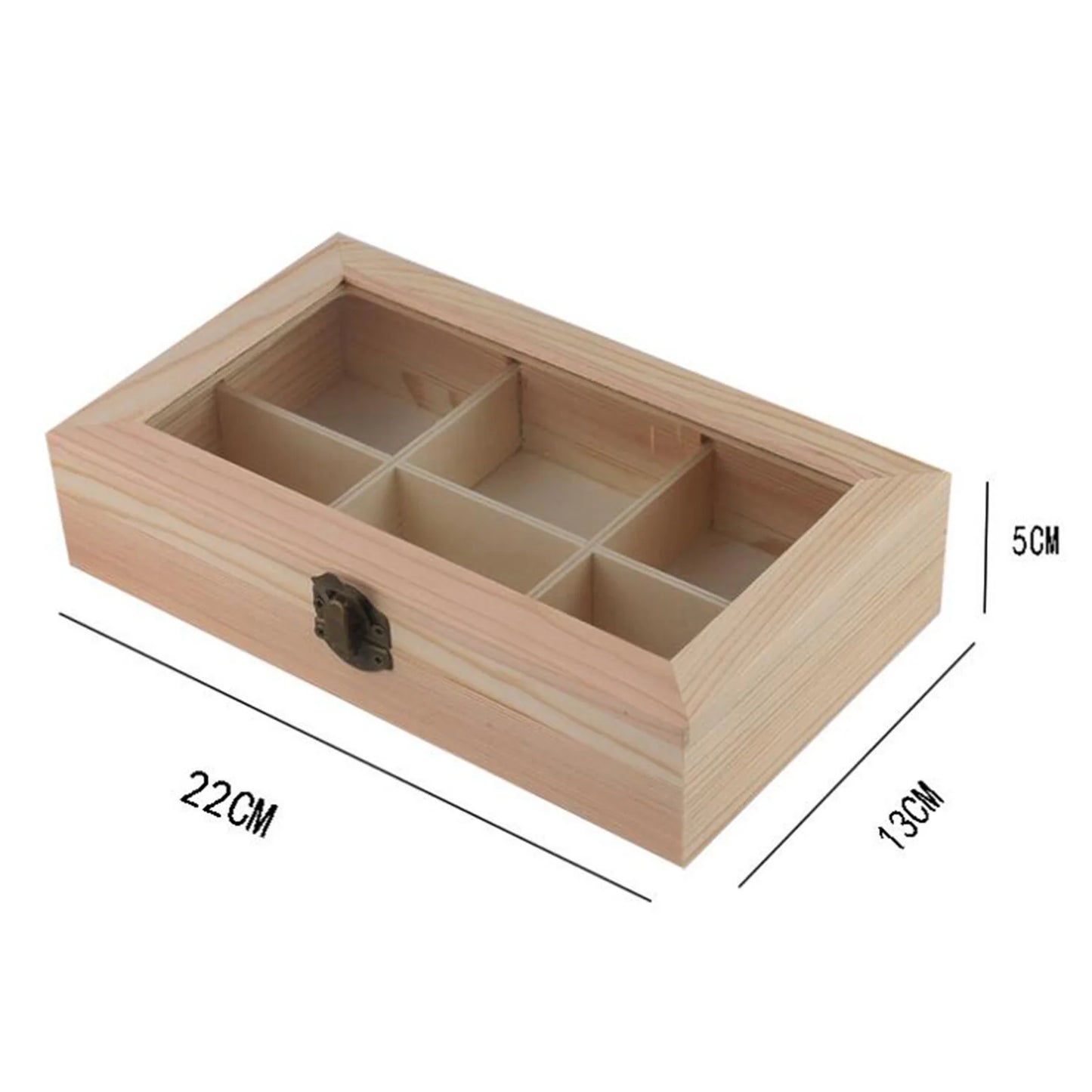 Wooden Tea Box Tea Storage Organizer
