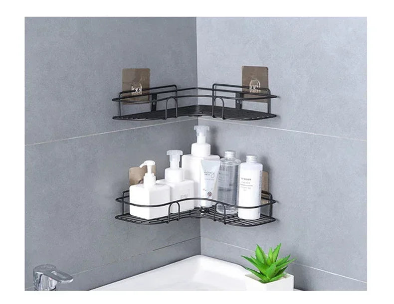 Corner Wall-Mounted Bathroom Shelf