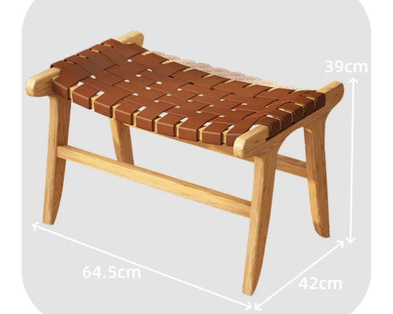 Handwoven Rattan Stool
