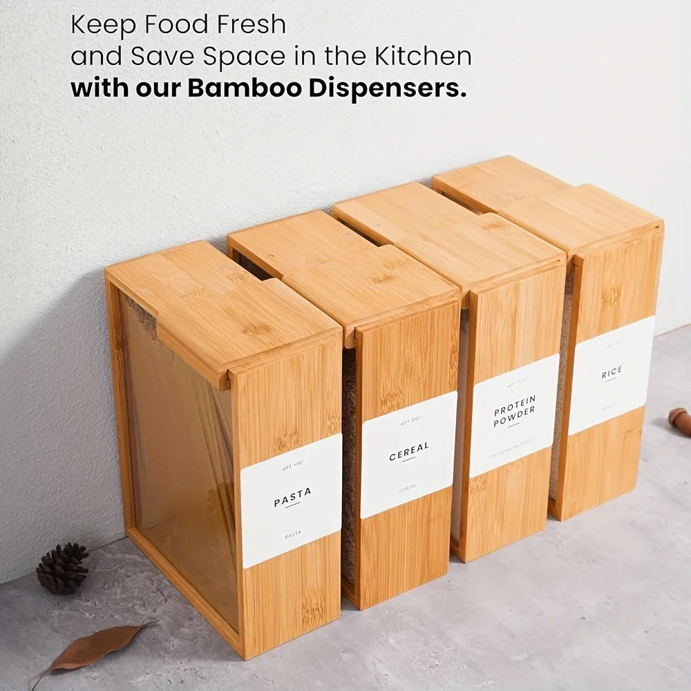 Multifunctional Bamboo Sliding Storage Box