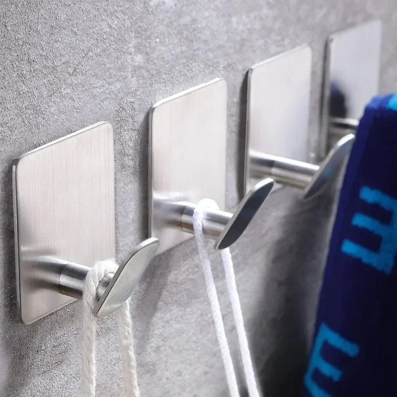 Modern Stainless Steel Adhesive Robe Hooks
