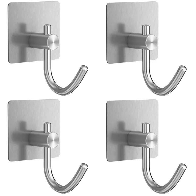 Modern Stainless Steel Adhesive Robe Hooks