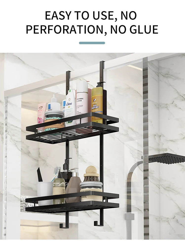 Minimalist No-Drill Bathroom Shelf