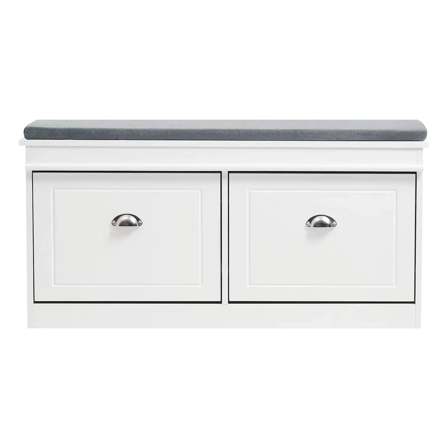 White Wooden Shoe Bench