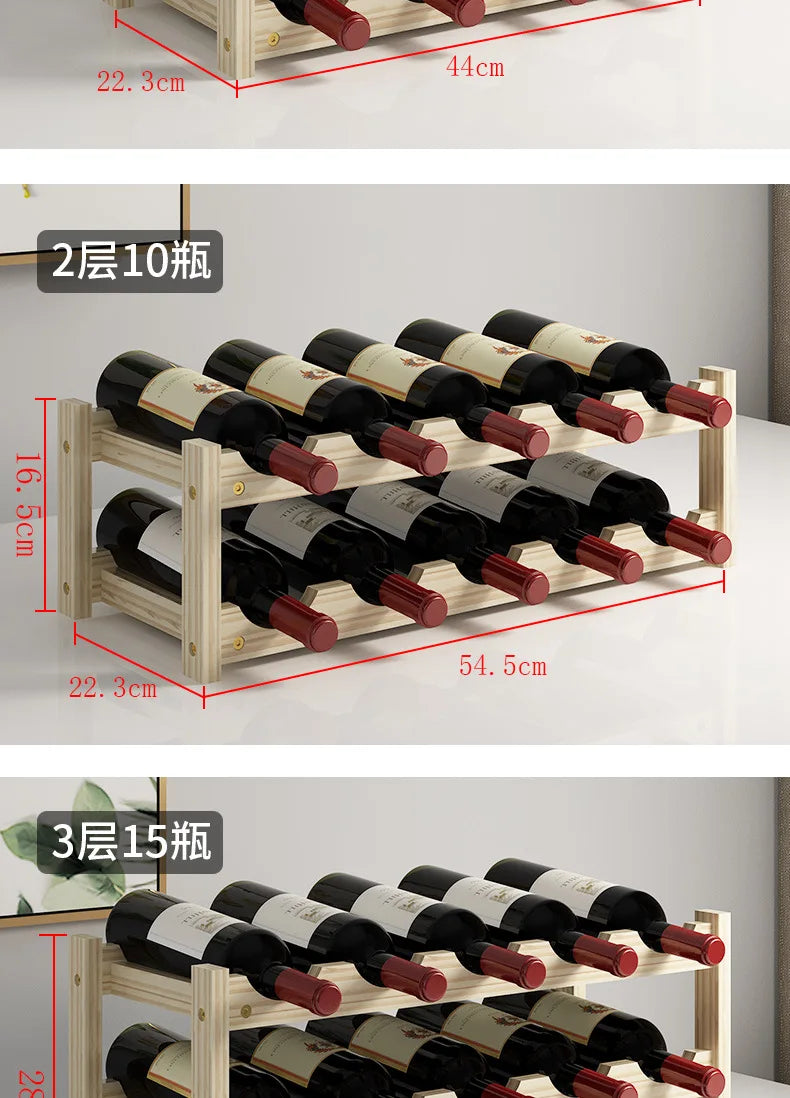 Solid Wood Wine Rack