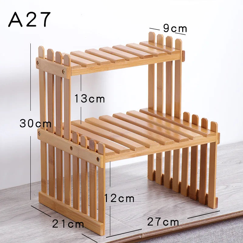 Indoor Plants Holder Wood Shelf Pot Organizer Bookshelf Balcony Bay Window Small Plant Flower Rack Storage Flower Pot Shelves