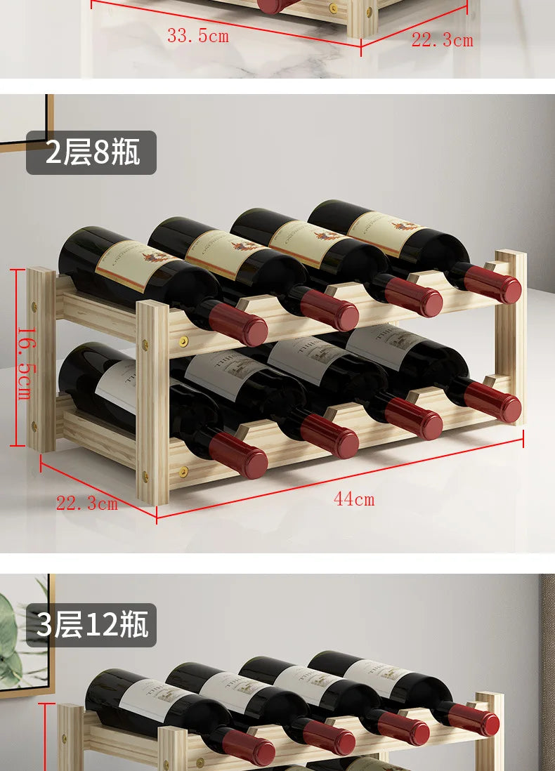 Solid Wood Wine Rack