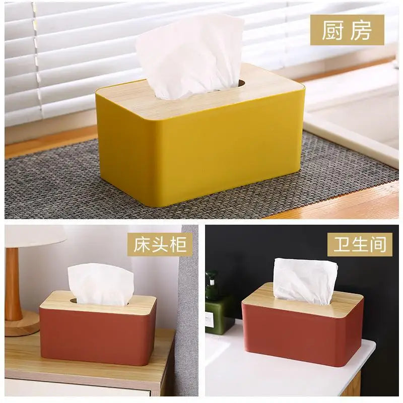 Minimalist Wooden Tissue Box