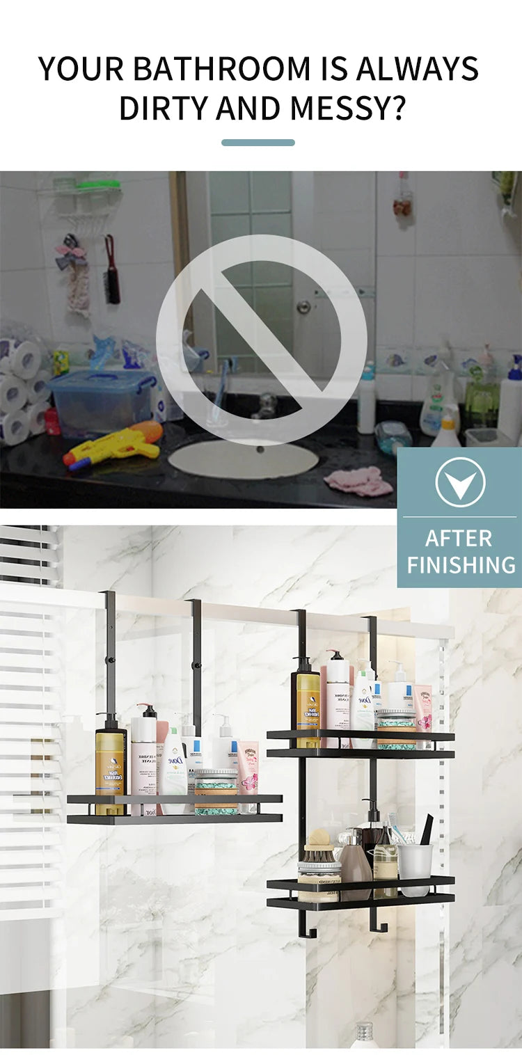 Minimalist No-Drill Bathroom Shelf