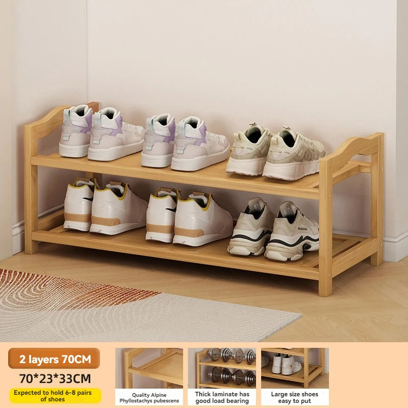 Multi-Layer Solid Wood Shoe Rack