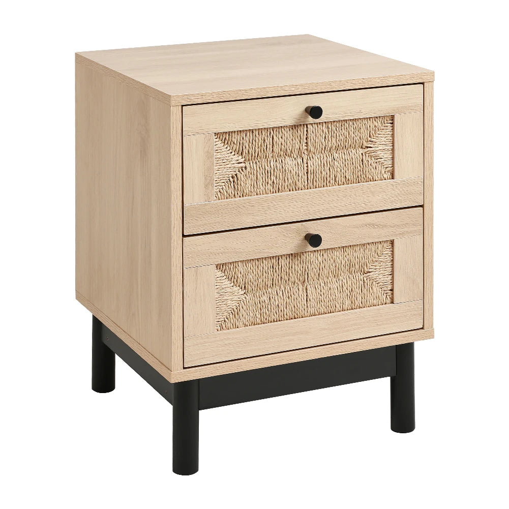 【Lifeideas】2/3-Drawer Woven Accent Cabinet Livingroom Bedroom Decoration Storage Shelf Modern Classic