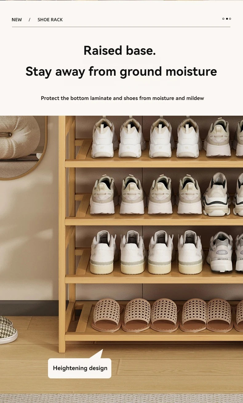 Multi-Layer Solid Wood Shoe Rack