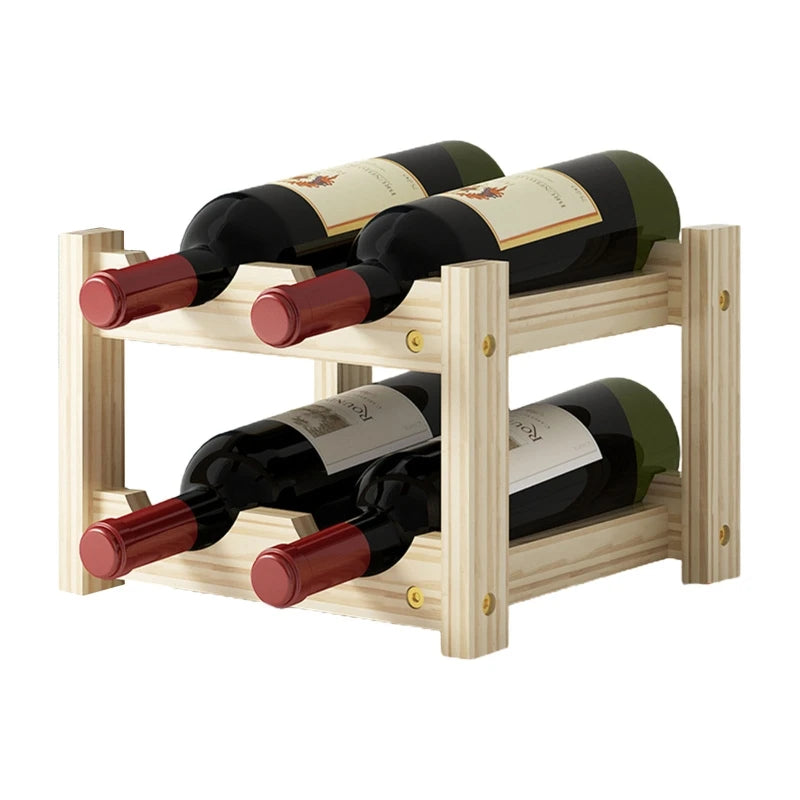 Standing Wooden Wine Rack Organizerr