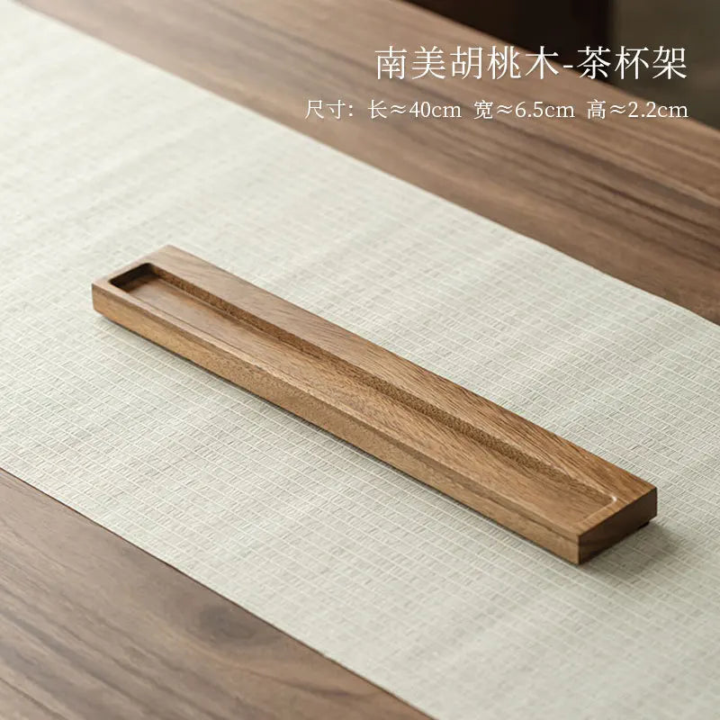 Walnut Teacup Storage Rack Solid Wood Drain Rack Kitchen Storage & Organization Aesthetic Decorative Rack Cutlery Organizer Gift