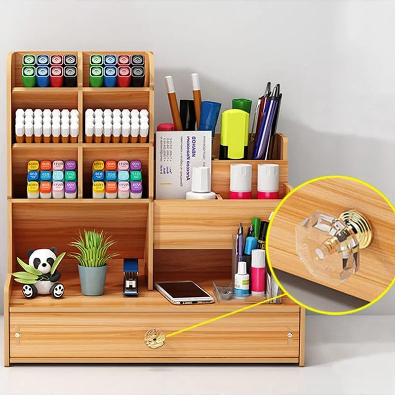 Wooden Desk Organiser