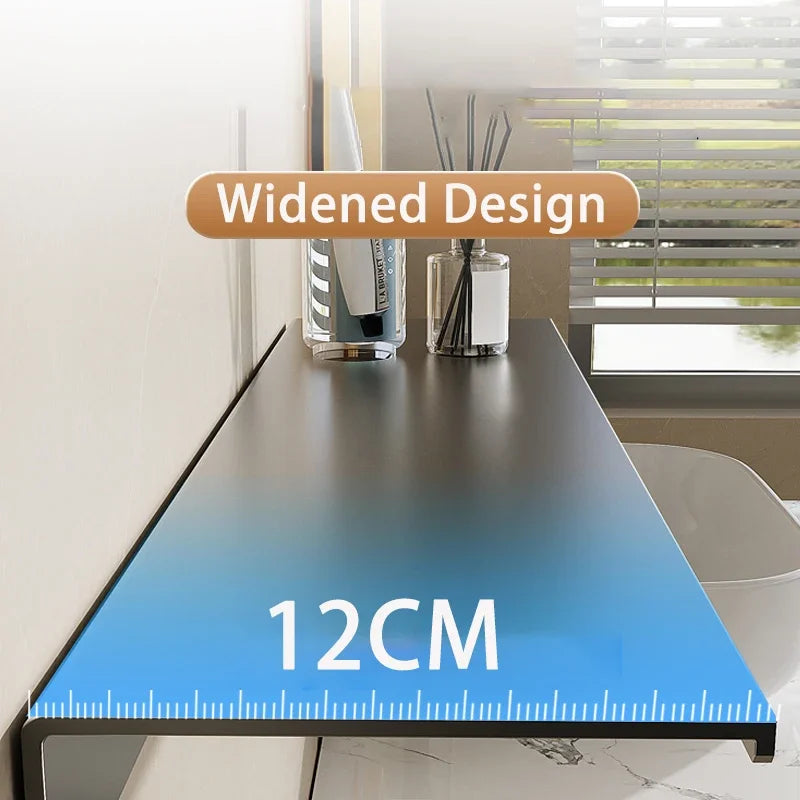 Black Space Aluminium Wall Shelf