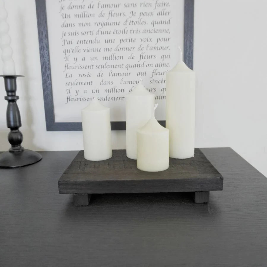 Minimalist Wooden Bathroom Pedestal Tray