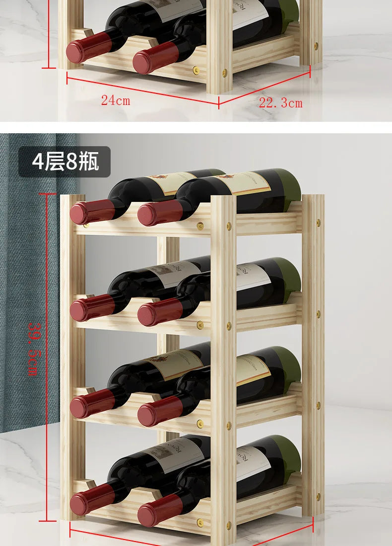 Solid Wood Wine Rack