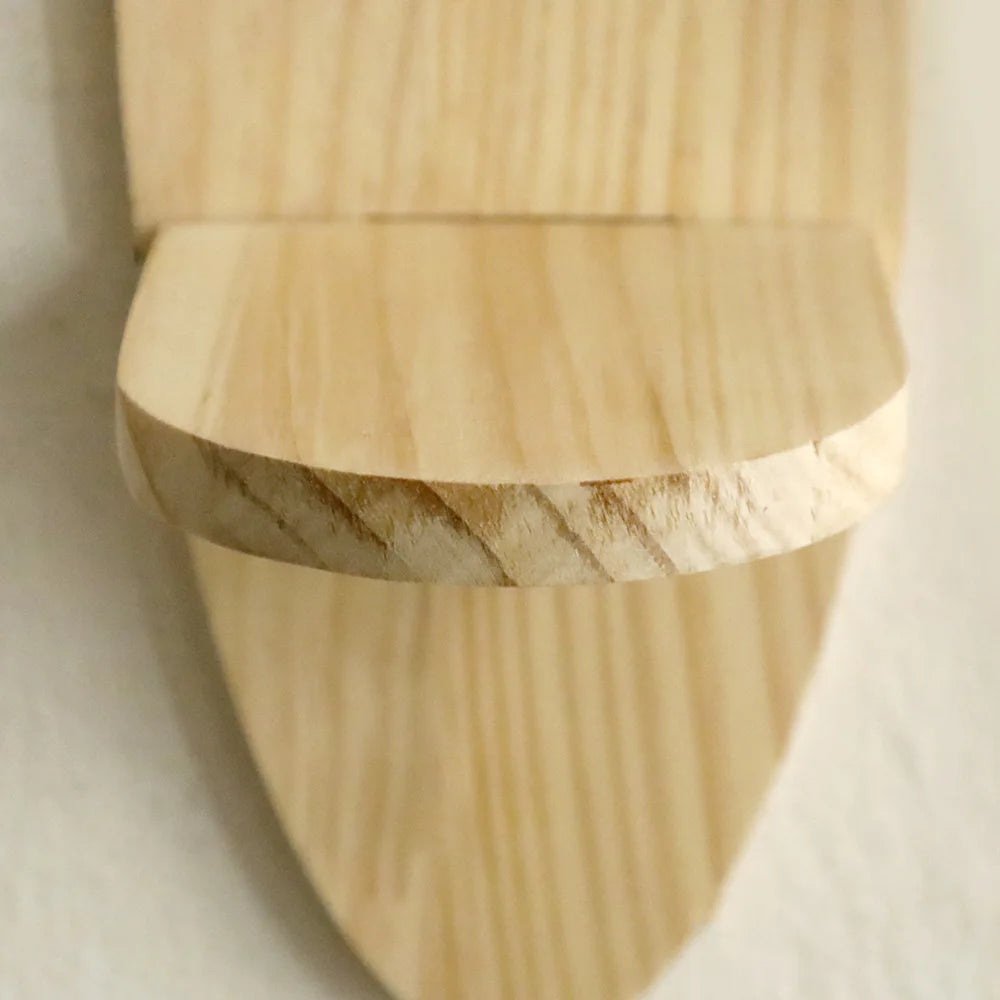 Oval Solid Wood Floating Shelf