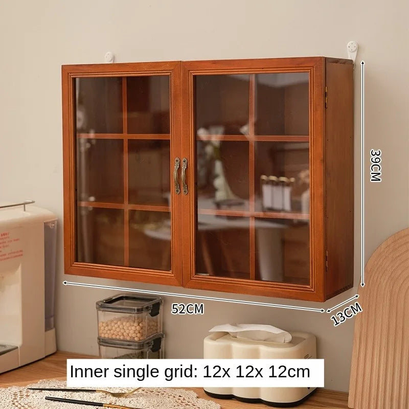Solid Wood Vintage Cup Cabinet