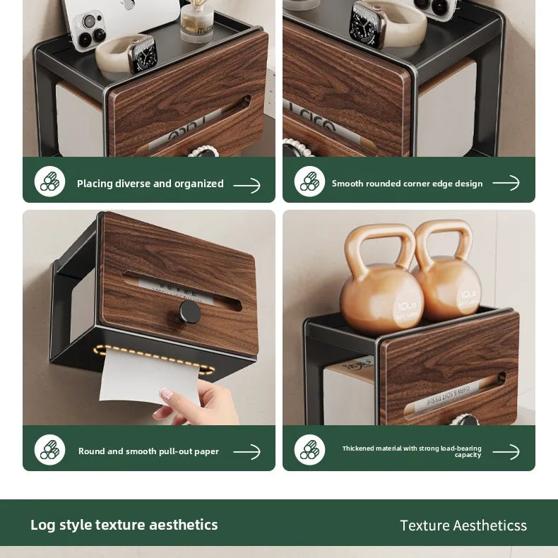 Walnut Bathroom Storage Box