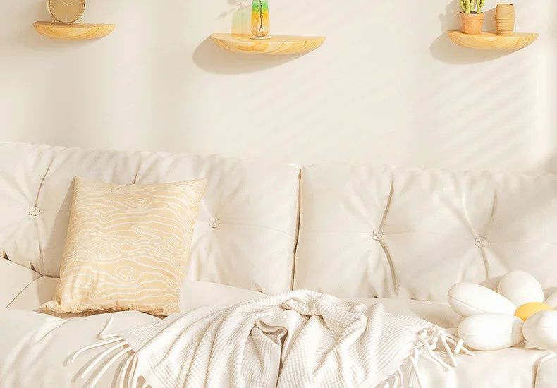 Wall-Mounted Wooden Shelf