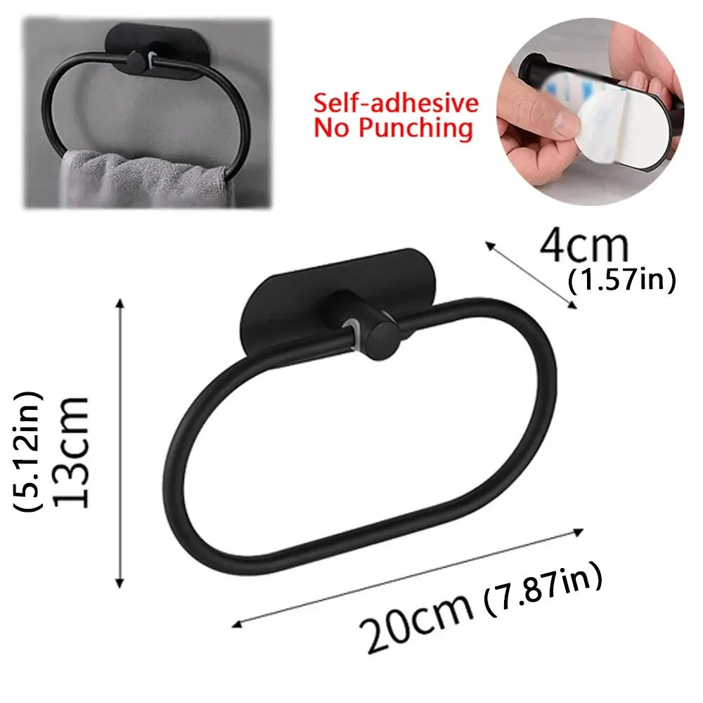 Modern Black Towel Holder