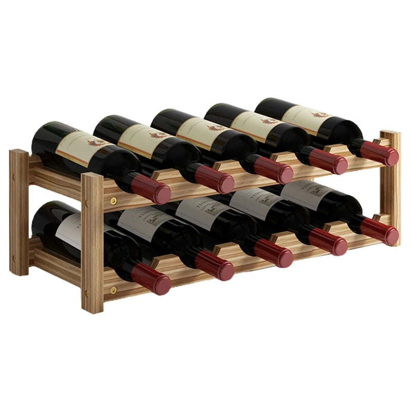 Standing Wooden Wine Rack Organizerr