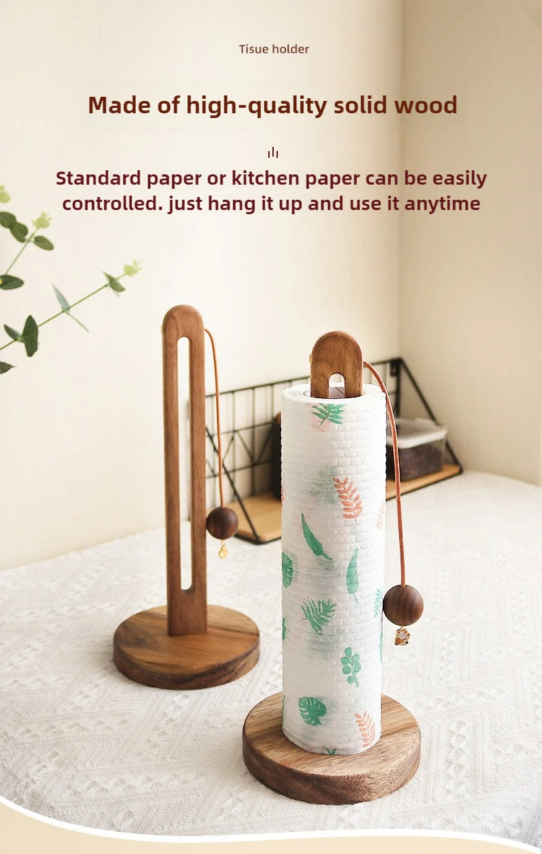 Solid Wood Paper Towel Holder