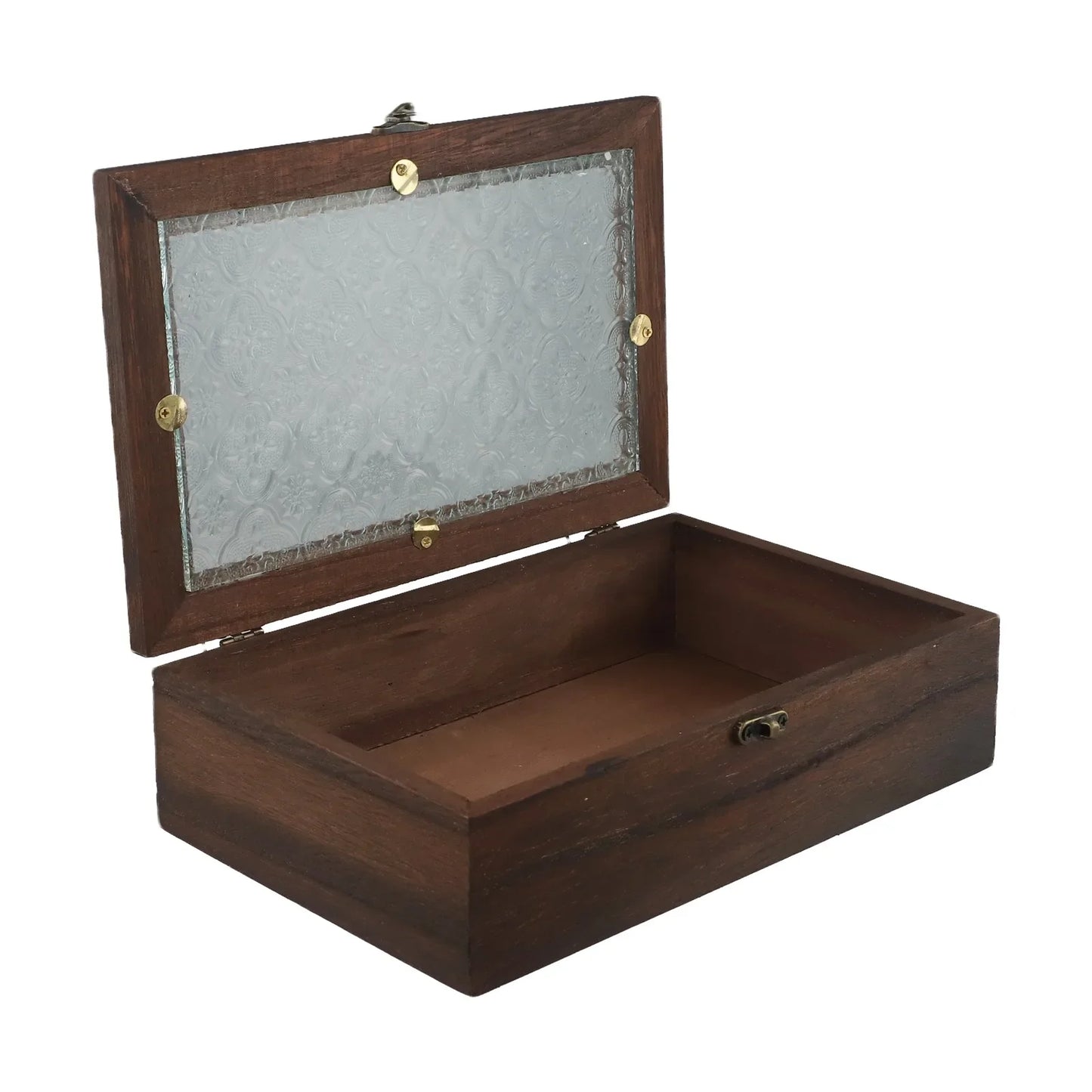 Retro Solid Wood Storage Box with Lid
