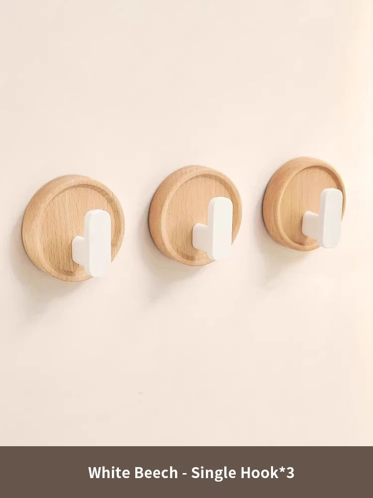 Walnut Wood Wall Coat Rack