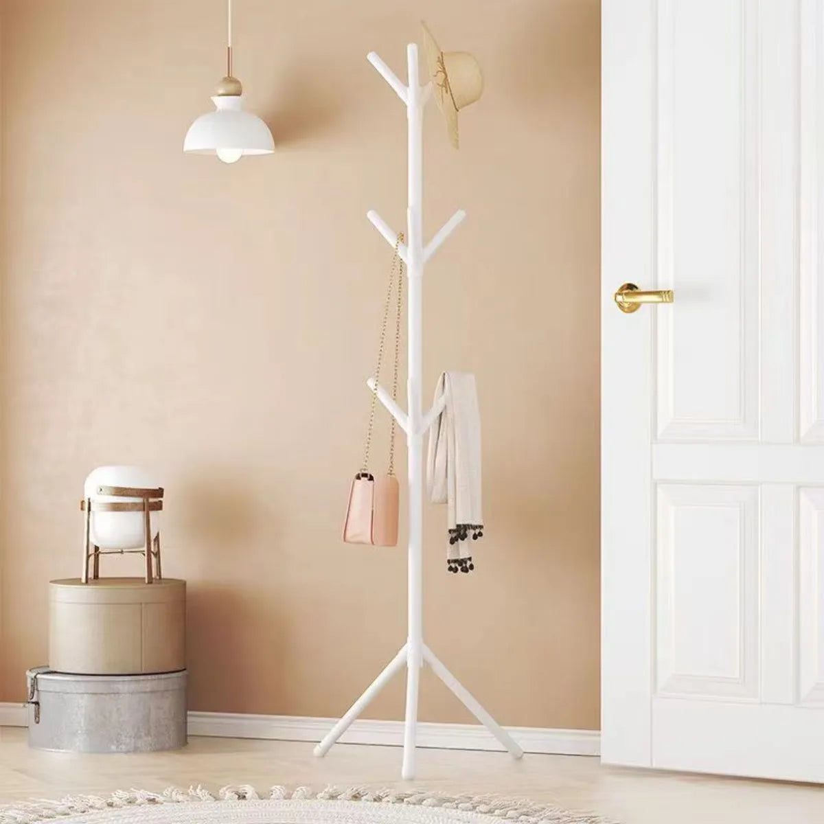 Floor-to-Ceiling Coat & Hat Rack
