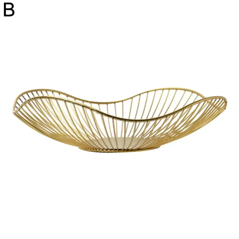Iron Fruit Basket Fruit Container Bowl Home Creative Drain Display Basket Table Bread Snacks Tray Storage Snacks P2I4