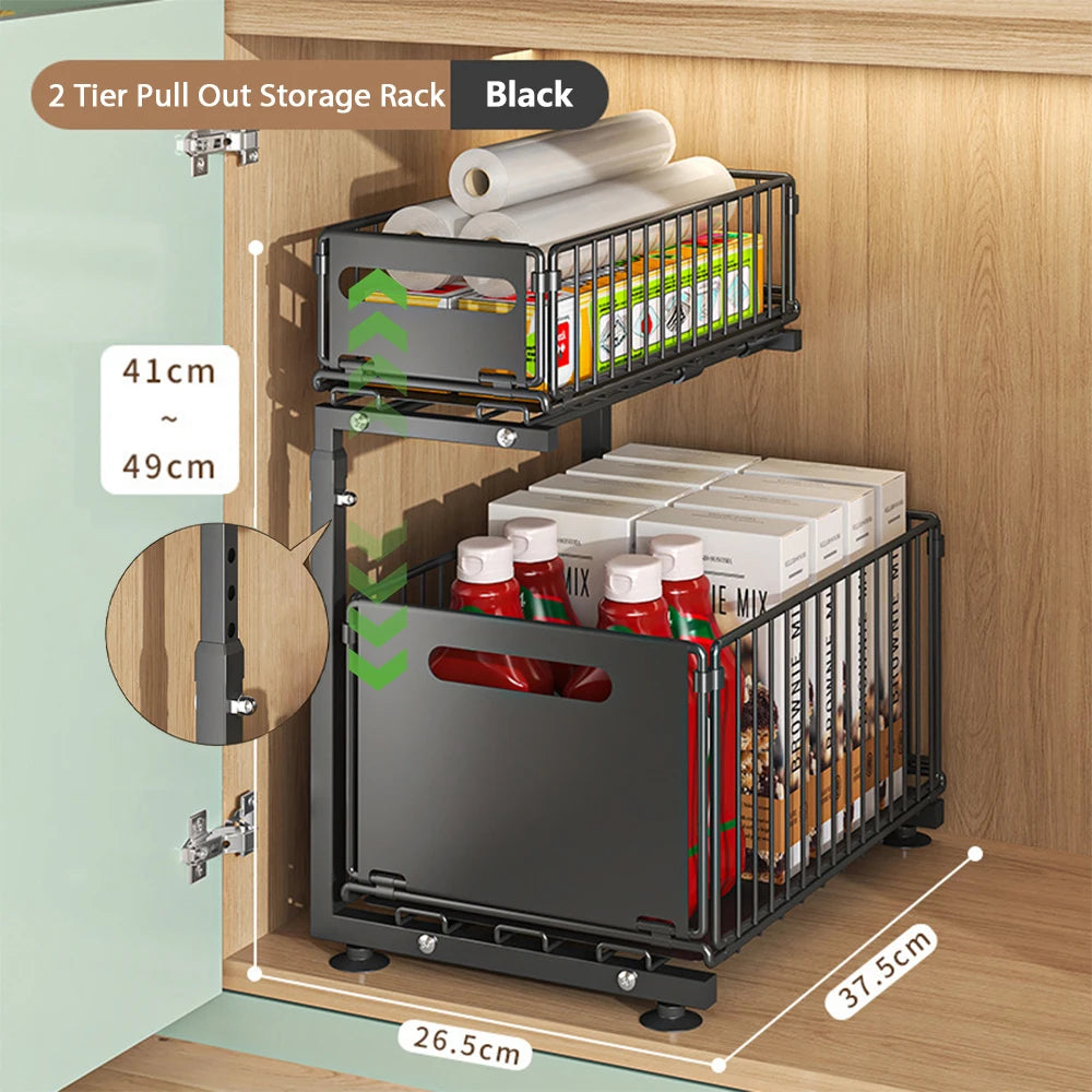 Pull-Out Kitchen Cabinet Organizer